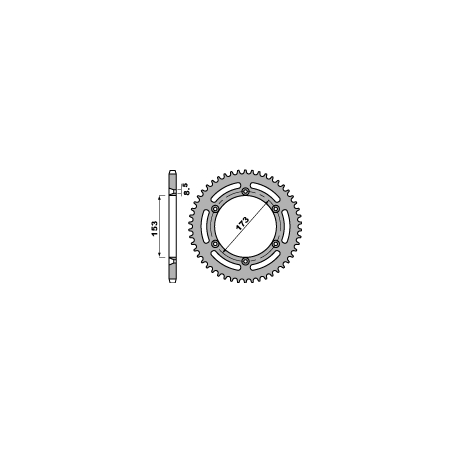 PBR rear sprocket 290 51 F HONDA CR125 `79-82 (pitch 520)