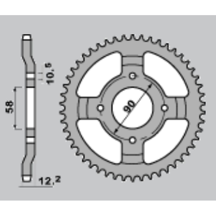 CHT rear sprocket 273 50 (271-50) (JTR271.50)