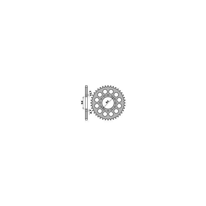 PBR rear sprocket 811 46 F SUZUKI RV200 VAN VAN '16-19 (pitch 520)PBR rear sprocket 811 46 F SUZUKI RV200 VAN VAN '16-19