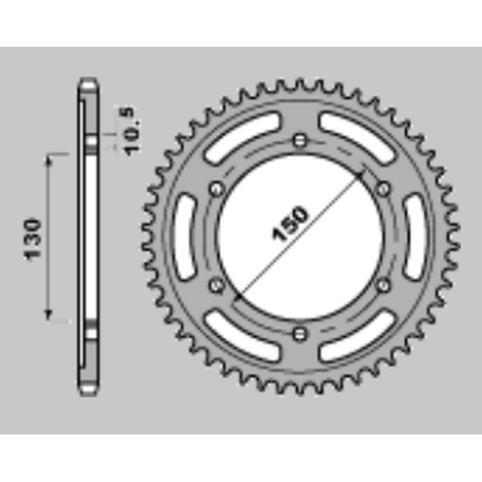 CHT rear sprocket 300 39 YAMAHA TRX 850 (96-00) (300-39) (JT300.39)
