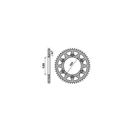 PBR rear sprocket 289 42 C45 HONDA CR/CRF 83-17 (JTR210.42) (pitch 520)