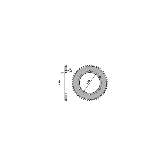 PBR rear sprocket 4322 47 F (pitch 428)