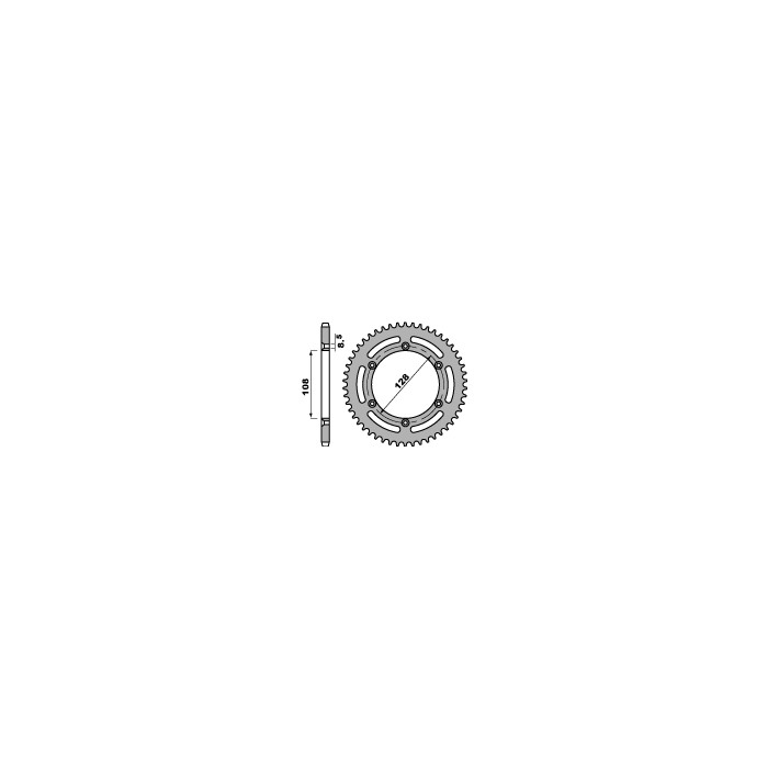 PBR rear sprocket 4488 51 F SUZUKI DRZ 125 03-10, KAWASAKI KLX 125 03-07 (pitch 428) (JTR797.51)