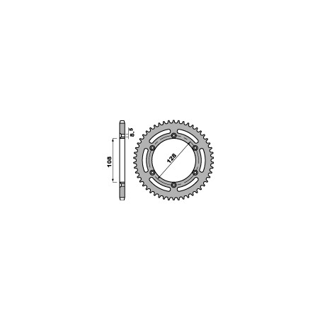 PBR rear sprocket 4488 51 F SUZUKI DRZ 125 03-10, KAWASAKI KLX 125 03-07 (pitch 428) (JTR797.51)