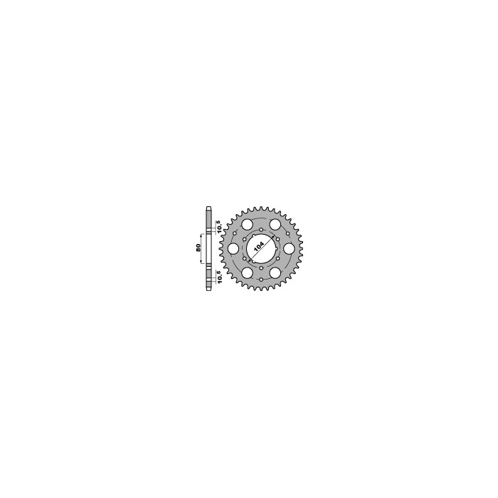 PBR rear sprocket 4578 34 C45 POLARIS - can be used instead of 478 34 (pitch 520) (JTR1478.34)