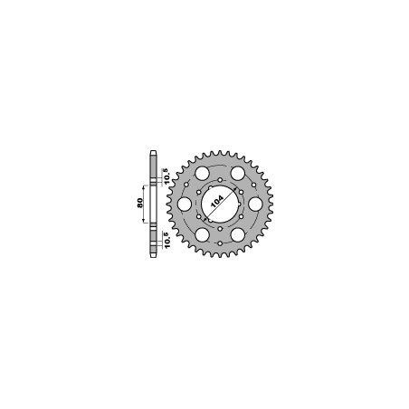 PBR rear sprocket 4578 34 C45 POLARIS - can be used instead of 478 34 (pitch 520) (JTR1478.34)
