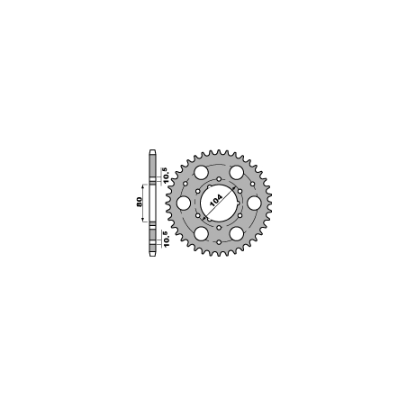 PBR rear sprocket 4578 38 C45 POLARIS (can be used instead of 478 38) (pitch 520) (JTR1478.38)