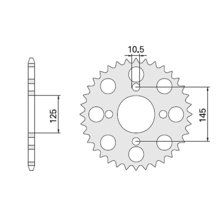 CHT galinė žvaigždė 857 44 YAMAHA (857-44) (JTR857.44) YAMAHA XT 600 '85-94, XT 600Z TENERE 87-89