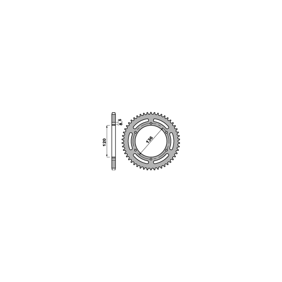 PBR rear sprocket 859 39 C45 YAMAHA SZR 660 96-00 (pitch 520) (JTR846.39)