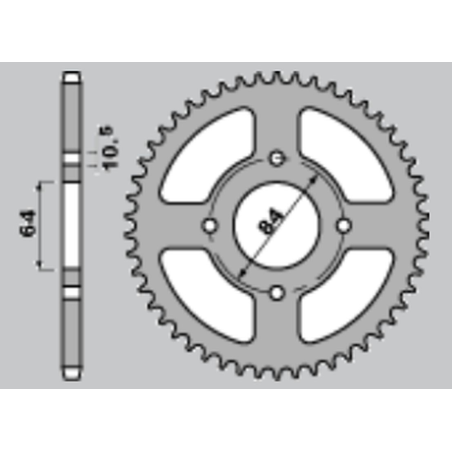 CHT rear sprocket 4302 39 SUZUKI LTZ 400, LTF 160 (2114-39) (JTR1826.40)