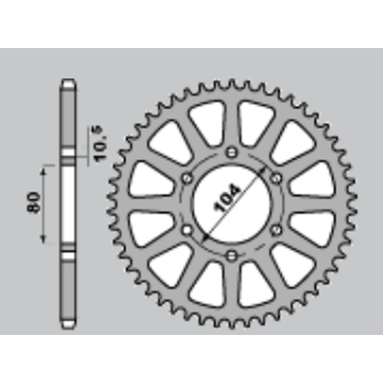 JR rear sprocket 478 42 KAWASAKI Z 1000 '03-'20, Z 1000SX '11-'18, ZX-10R '08-'10, ZX-10RR '17-'18