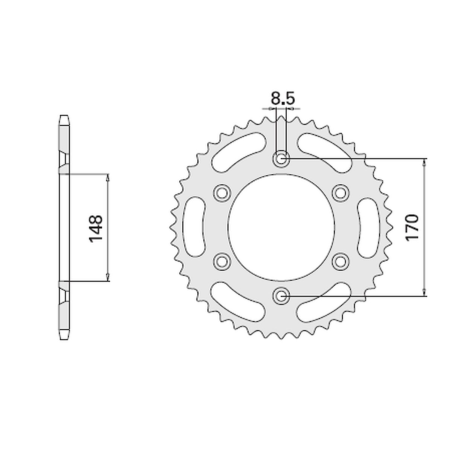 CHT rear sprocket 804 42 (828-42) (JTR828.42) SUZUKI DR 600/650/800 '88-'95