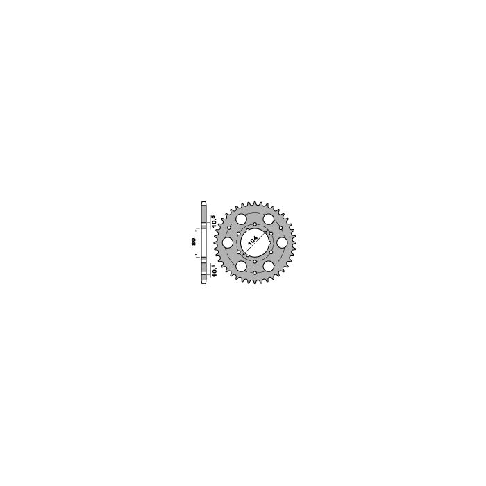 PBR rear sprocket 4578 40 C45 POLARIS (can be used instead of 478 40) (pitch 520) (JTR1478.40)