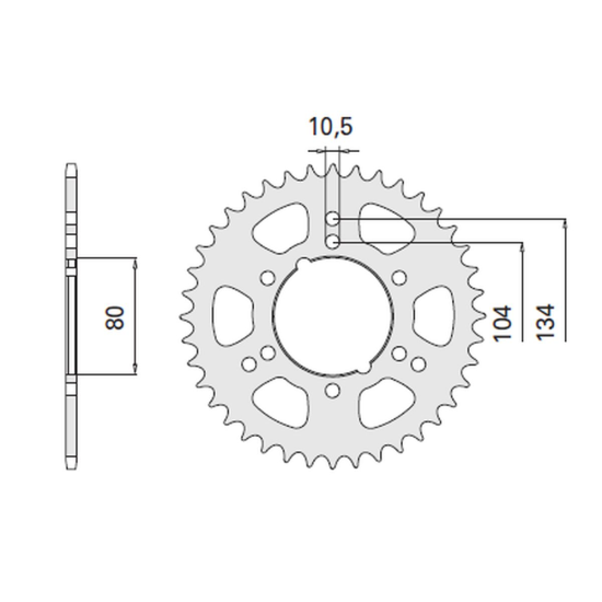 CHT rear sprocket 4578 40 POLARIS SCRAMBER TRAIL BLAZER (2098-40) (JTR1478.40)