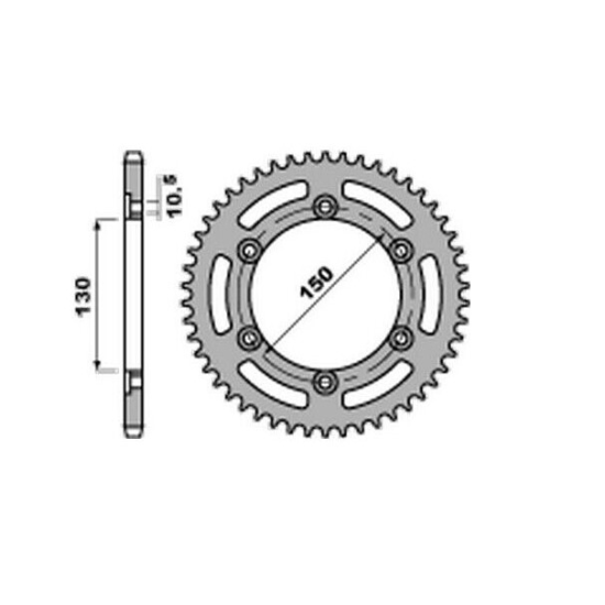 JR rear sprocket 236 43 HONDA SLR 650 97-01 (JTR245/3.43) (pitch 520)