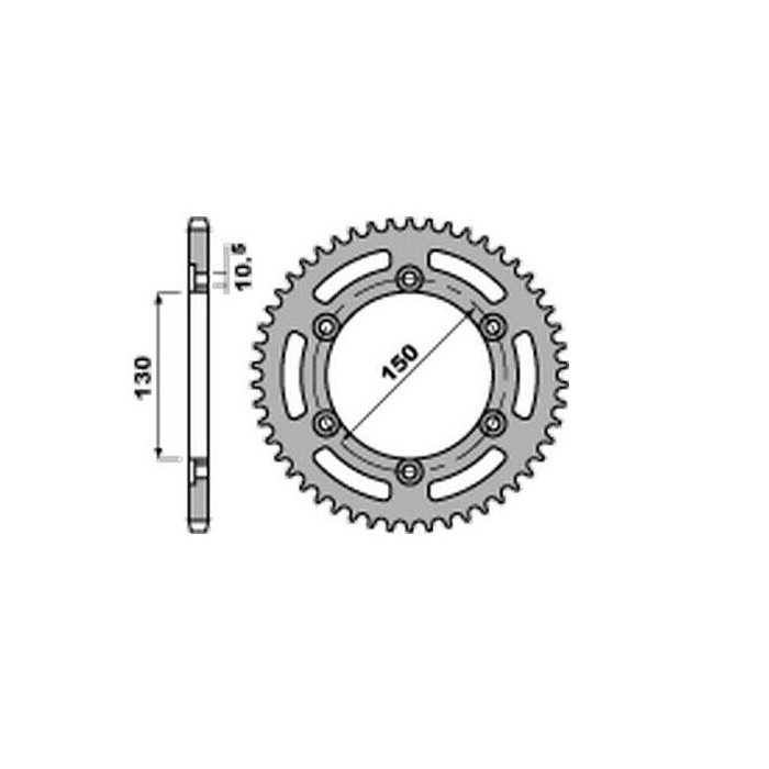 JR rear sprocket 236 43 HONDA SLR 650 97-01 (JTR245/3.43) (pitch 520)