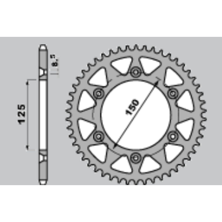JR rear sprocket 899 42 (89742JT) KTM SX/ EXC/ LC4 '93-'21