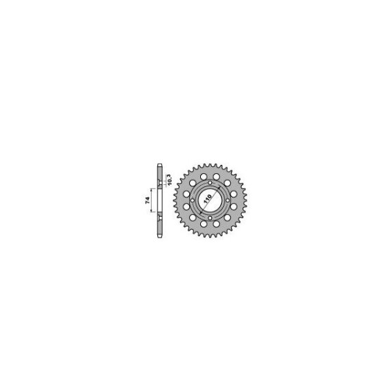 JR rear sprocket steel HONDA CB 500 T '75-77' (28033JT) (pitch 520