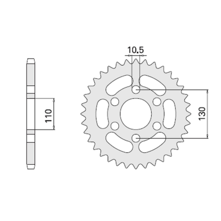CHT rear sprocket 504 38 KAWASAKI ZR 550 ZEPHYR (486-38) (JTR486.38)