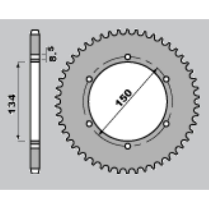 JR rear sprocket 463 48 (46348JT) KAWASAKI KMX 125 '86-'03