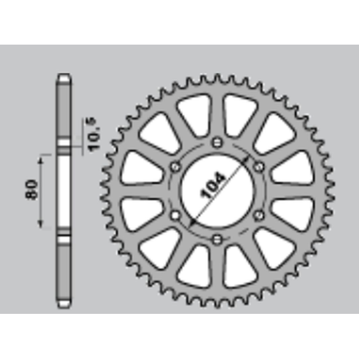 JR galinė žvaigždė 478 40 KAWASAKI ZX6R (05-13), Z750 (JTR478.40) (žingsnis 520)