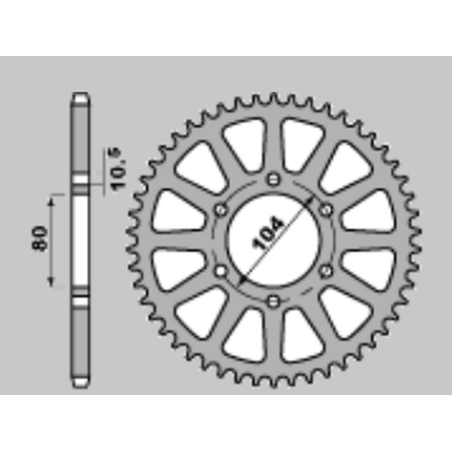 JR galinė žvaigždė 478 40 KAWASAKI ZX6R (05-13), Z750 (JTR478.40) (žingsnis 520)