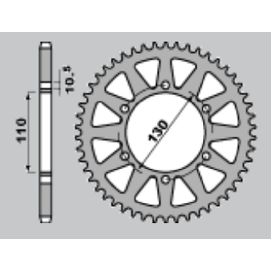 JR rear sprocket 504 38 KAWASAKI ZR 550 ZEPHYR '91-'00