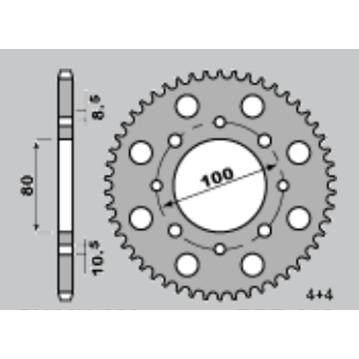 JR galinė žvaigždė 819 37 SUZUKI GN 250 '82-'99, GZ 250 MARAUDER '00-'10, RG 250 GAMMA '85-'88, TU 250X '97-'19