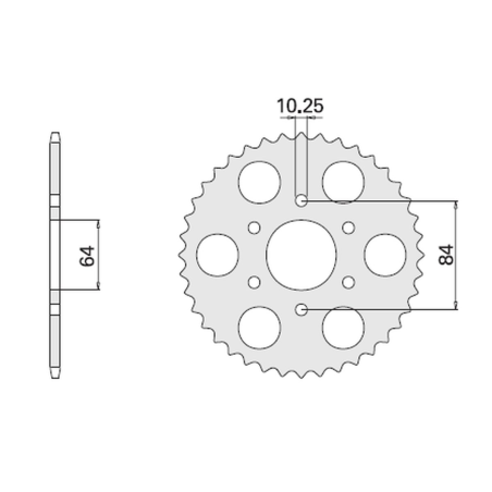 CHT rear sprocket 814 44 (814-44) SUZUKI GSX 400 E '81-'83
