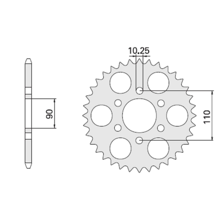 CHT rear sprocket 850 33 (850 33) YAMAHA XJ/XS 650