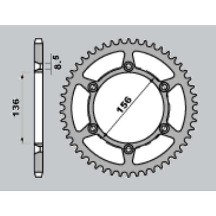 JR rear sprocket 820 41 SUZUKI DR 350SE '94-'95, HUSQVARNA 510 SMR '06-'09