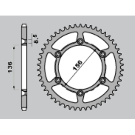 JR rear sprocket 820 41 SUZUKI DR 350SE '94-'95, HUSQVARNA 510 SMR '06-'09