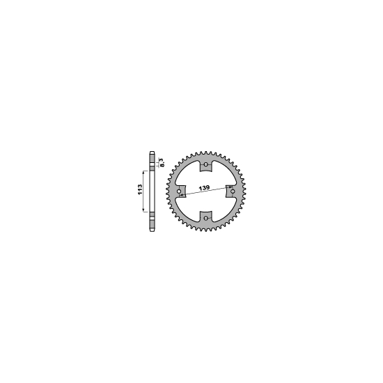 PBR rear sprocket 4509 35 C45 SUZUKI LTR 450 06-09 (JTR1760.35) (pitch 520)