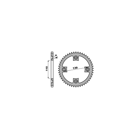 PBR rear sprocket 4306 49 C45 HONDA CR80/85 (JTR215.49) (pitch 420)