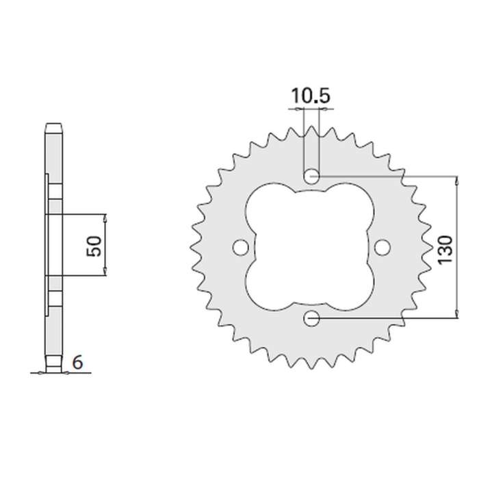 CHT rear sprocket 4303 39 HONDA TRX 250 300400 450 (2113-39) (JTR1350.39) (pitch 520)