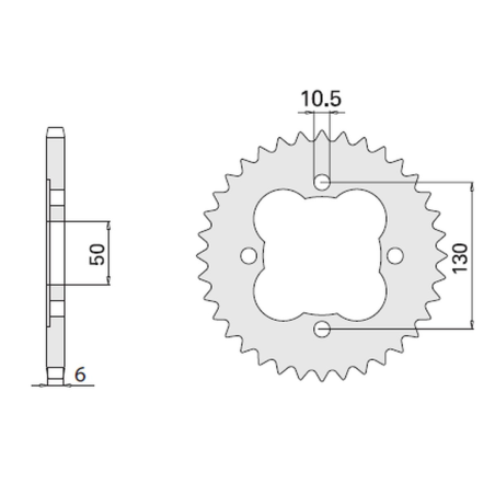 CHT rear sprocket 4303 39 HONDA TRX 250 300400 450 (2113-39) (JTR1350.39) (pitch 520)