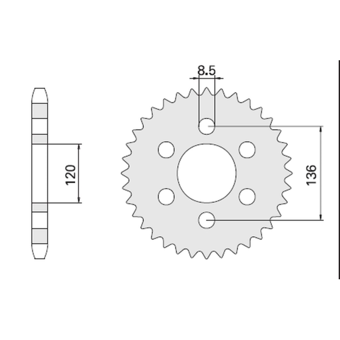 CHT rear sprocket 859 39 (846-39) (JTR846.39) YAMAHA FZS 600 FAZER 96-03
