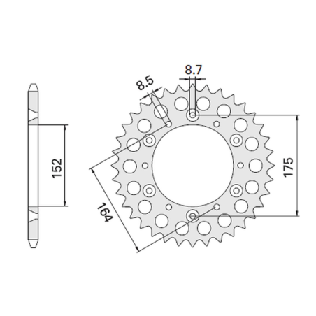 CHT rear sprocket YAMAHA (853-40) YAMAHA TT600 R '98-'03, TT600S '93-'95