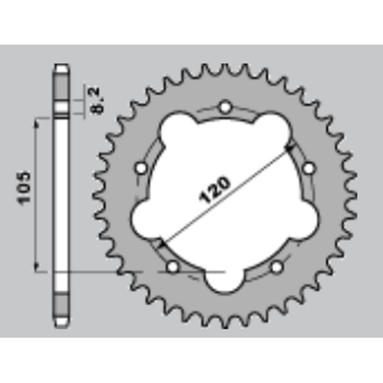 CHT rear sprocket 3565 51 APRILIA RX 50 92-98 (2056-51) (JTR24.50) pitch 420
