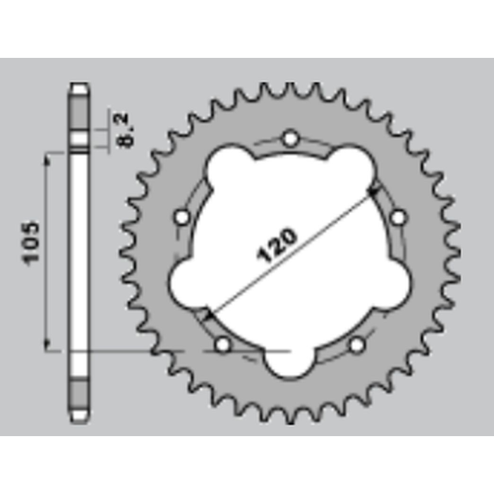 CHT rear sprocket 3565 51 APRILIA RX 50 92-98 (2056-51) (JTR24.50) pitch 420