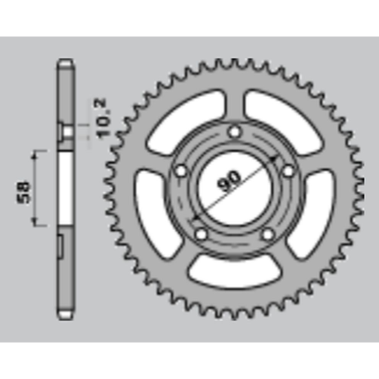 CHT rear sprocket 281 40 HONDA CRM 125 90-00 281 40 (604-40) (JTR604.40)