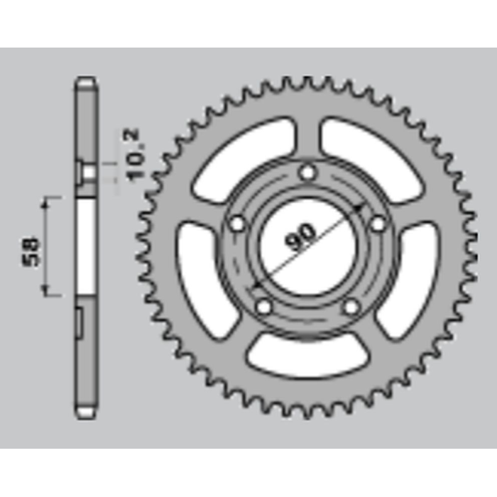 CHT rear sprocket 281 40 HONDA CRM 125 90-00 281 40 (604-40) (JTR604.40)