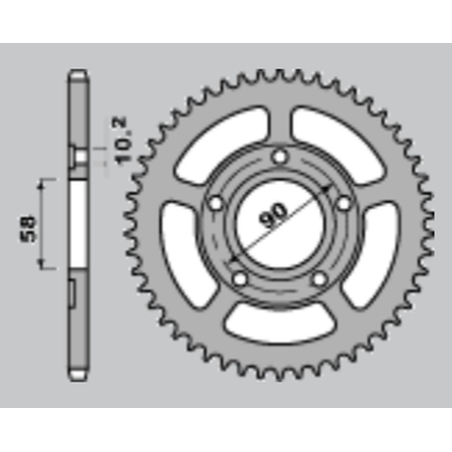 CHT rear sprocket 281 40 HONDA CRM 125 90-00 281 40 (604-40) (JTR604.40)
