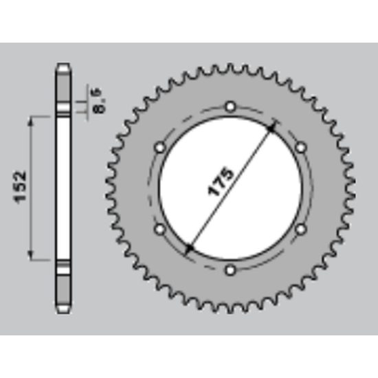 JR rear sprocket 844 55 YAMAHA DT 125R '88-'92