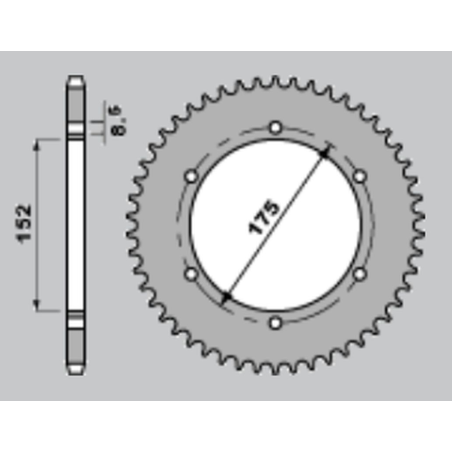 JR rear sprocket 844 55 YAMAHA DT 125R '88-'92