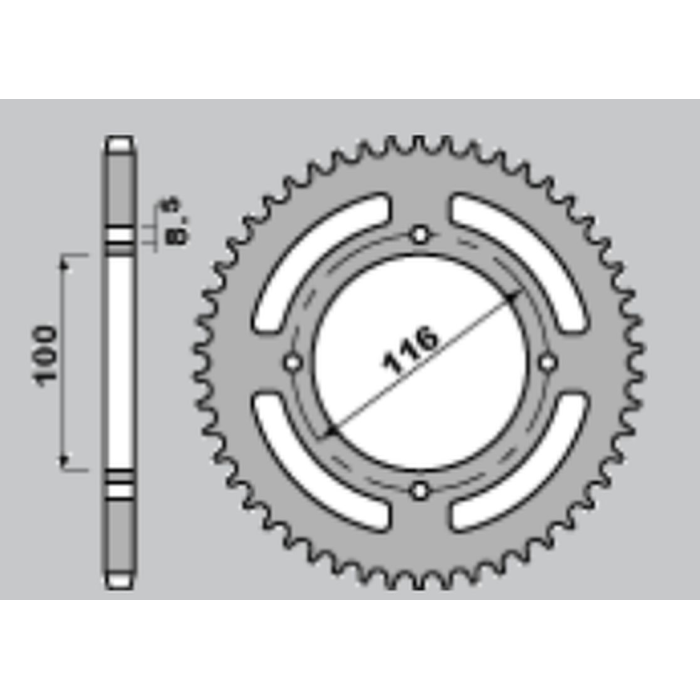 JR galinė žvaigždė 467 56 KAWASAKI KX80/85