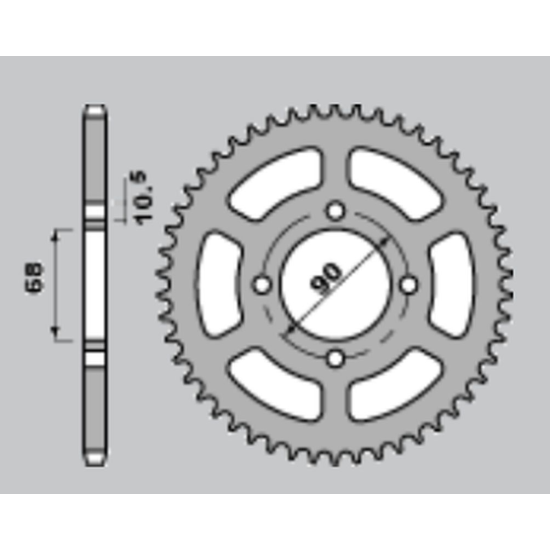 CHT rear sprocket 243 53 HONDA MTX125R 83-94 (241-53) (JTR241.53)