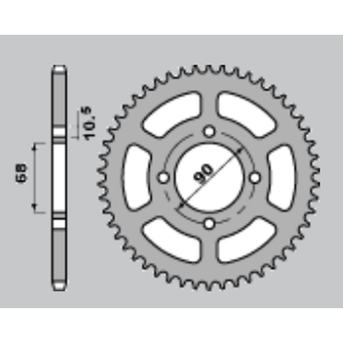 CHT rear sprocket 243 53 HONDA MTX125R 83-94 (241-53) (JTR241.53)