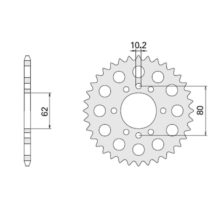CHT rear sprocket 843 49 YAMAHA DT 80 LC (843-49)