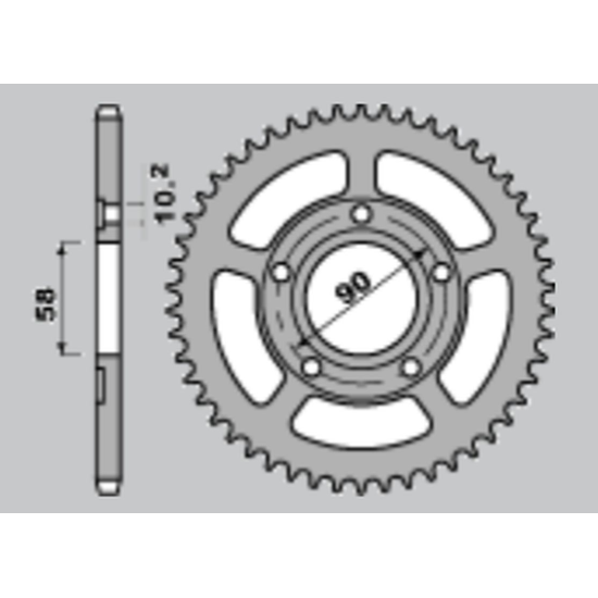 JR rear sprocket 281 38 HONDA NSR 125R '89-'02 (JTR604.38)* (pitch 520)
